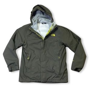 The North Face mens M Medium green fleece lined DryVent winter jacket EUC